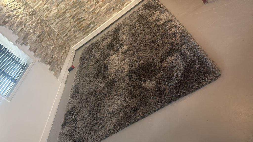 Ligne Pure hoogpolig vloerkleed 250x350 cm grijs, Huis en Inrichting, Stoffering | Tapijten en Kleden, Ophalen, ., Zo goed als nieuw