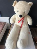 Grote witte knuffelbeer met rood lint, Kinderen en Baby's, Speelgoed | Knuffels en Pluche, Ophalen of Verzenden, Gebruikt, Beer