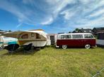 Volkswagen T2a Deluxe 1968 Early Bay unieke caravan 1968 T2, Auto's, Euro 2, Trekhaak, Achterwielaandrijving, 1070 kg