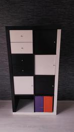 Moderne opbergkast zwart/wit - 80x150x40 cm, Ophalen, Gebruikt