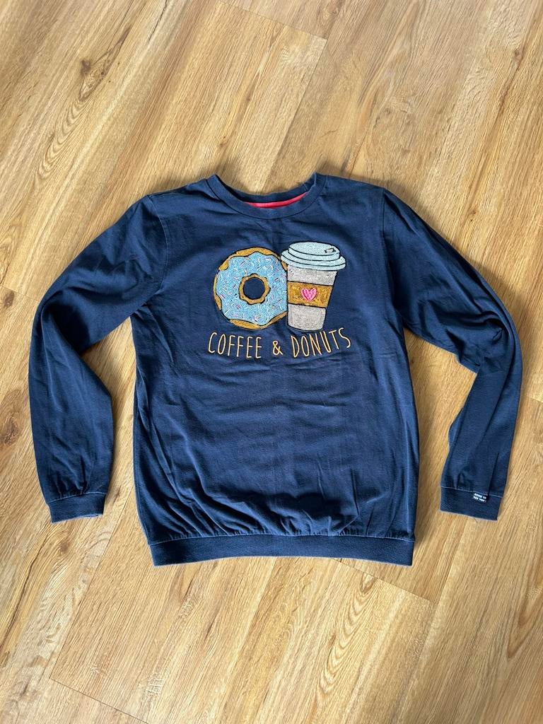 Leuke donkerblauwe longsleeve We, maat 158/164, Kinderen en Baby's, Kinderkleding | Maat 158, Ophalen of Verzenden, Gebruikt, Meisje