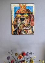 King of the Sun" – Kleurrijk Expressionistisch Portret, Antiek en Kunst, Ophalen of Verzenden