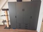 Leen Bakker kledingkast antraciet, Ophalen, Gebruikt, 150 tot 200 cm, 150 tot 200 cm