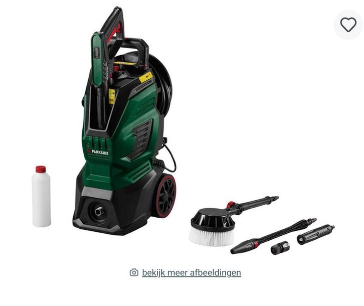 Hogedrukreiniger Parkside PHD 170 D2 GLOEDNIEUW, Tuin en Terras, Hogedrukreinigers, Nieuw, Elektrisch, Met regelbare waterdruk