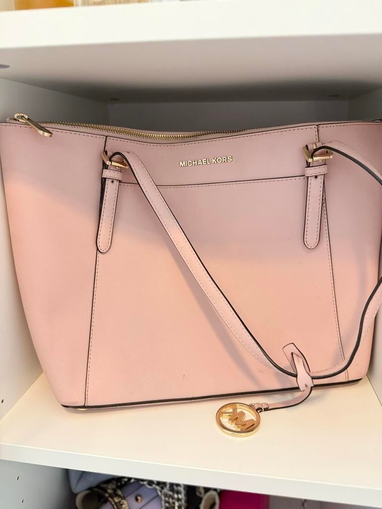 Michael Kors Shopper Tas - Lichtroze, Sieraden, Tassen en Uiterlijk, Tassen | Damestassen, Ophalen of Verzenden, Gebruikt, Roze