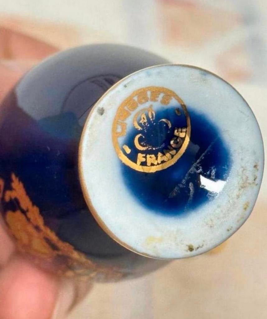 Miniatuur Limoges porseleinen kan vaas antiek france paris, Antiek en Kunst, Curiosa en Brocante, Ophalen of Verzenden