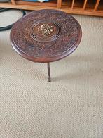 Prachtig handgesneden houten krukje/bijzettafel, Minder dan 45 cm, Minder dan 55 cm, Gebruikt, Oosters, Ambachtelijk, Vintage