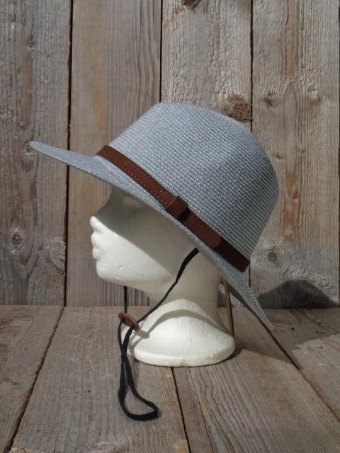 Jeans blauwe traveller hoed van Fiebig maten 55,57,59 en 61, 56 of 57 cm (M, 7 of 7⅛ inch), Haven 49, Hoed, Geasluis@planet.nl