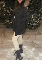 Parajumpers donsjas met bontkraag, Ophalen of Verzenden, Zo goed als nieuw, Maat 34 (XS) of kleiner, Zwart