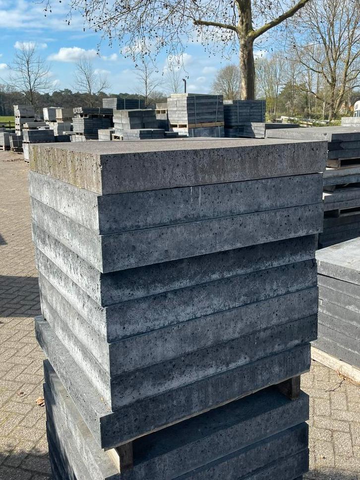 Oud Hollandse tegels Antraciet 80x80x10 RESTPARTIJ, Tuin en Terras, Tegels en Klinkers, Nieuw, Terrastegels, Beton, Ophalen