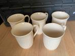 5 Wedgwood bekers - Crèmekleurig met ribbelpatroon, Ophalen, Gebruikt, Keramiek, Wedgwood