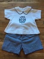 mooi wit blauw baby setje Les Petites Fleurs - maat 68, Kinderen en Baby's, Babykleding | Maat 68, Ophalen of Verzenden, Zo goed als nieuw