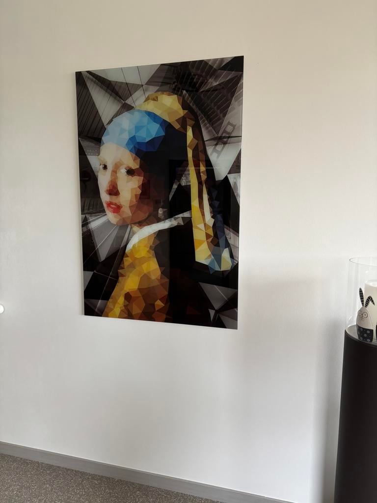 Glazen wanddecoratie, Ophalen, Meerkleurig, Zo goed als nieuw, Glas