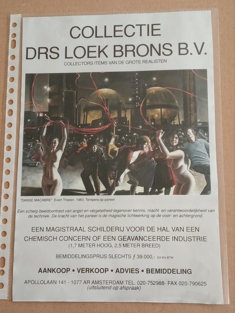 Evert Thielen affiche verzameling Loek Brons, Ophalen of Verzenden, 1980 tot heden, Tijdschrift