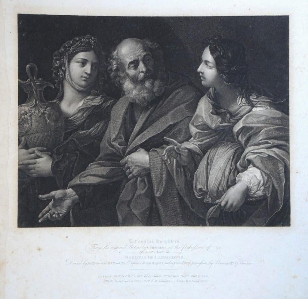 Niccolo Schiavonetti gravure "Lot and his Daughters", 1813, Ophalen