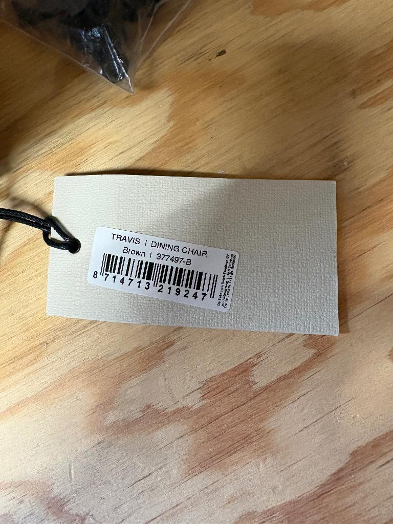 WOOOD Travis Eetkamerstoel - Polyester - Bruin - 75x48x53, Bruin, Verzenden, Nieuw, Nvt