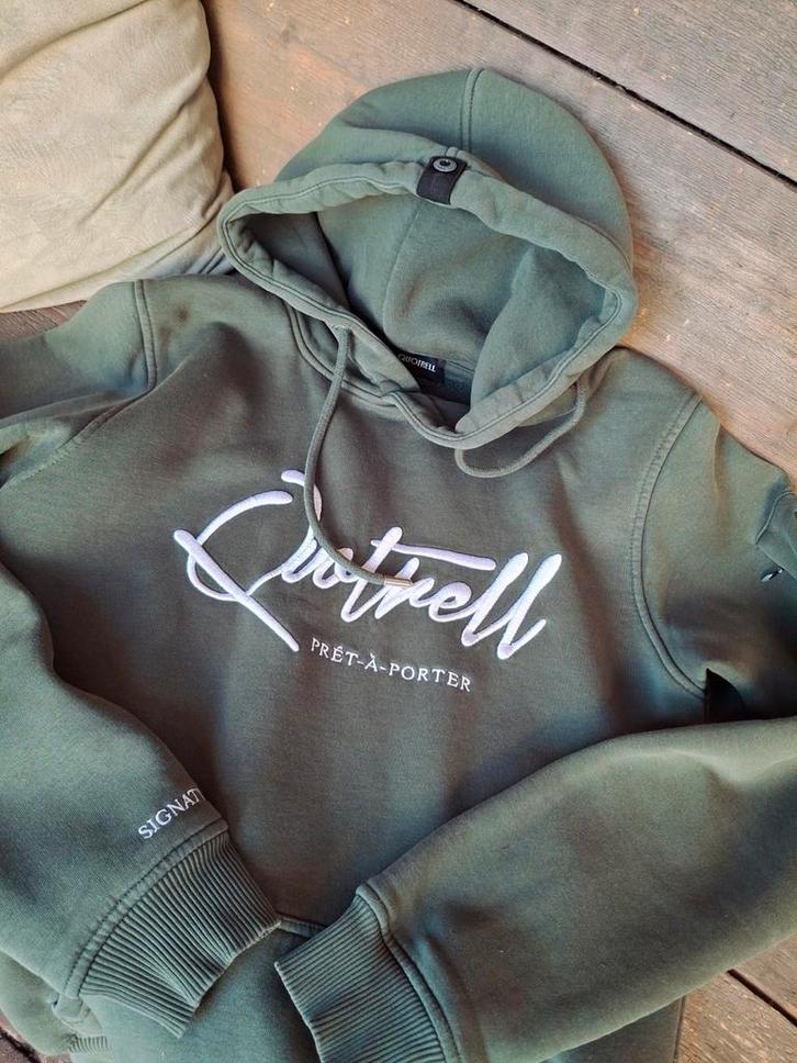 Quotrell olijfkleurige hoodie maat S, Kleding | Heren, Truien en Vesten, Zo goed als nieuw, Maat 46 (S) of kleiner, Groen, Ophalen of Verzenden