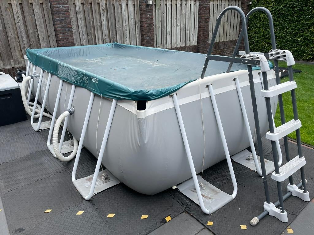 Intex Prism Frame Zwembad 4x2x1m - Rechthoekig, Tuin en Terras, Ophalen, Gebruikt, 200 tot 300 cm, 80 tot 120 cm