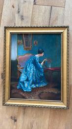 Olieverfschilderij dame O. Rumbaur 1928, Ophalen of Verzenden