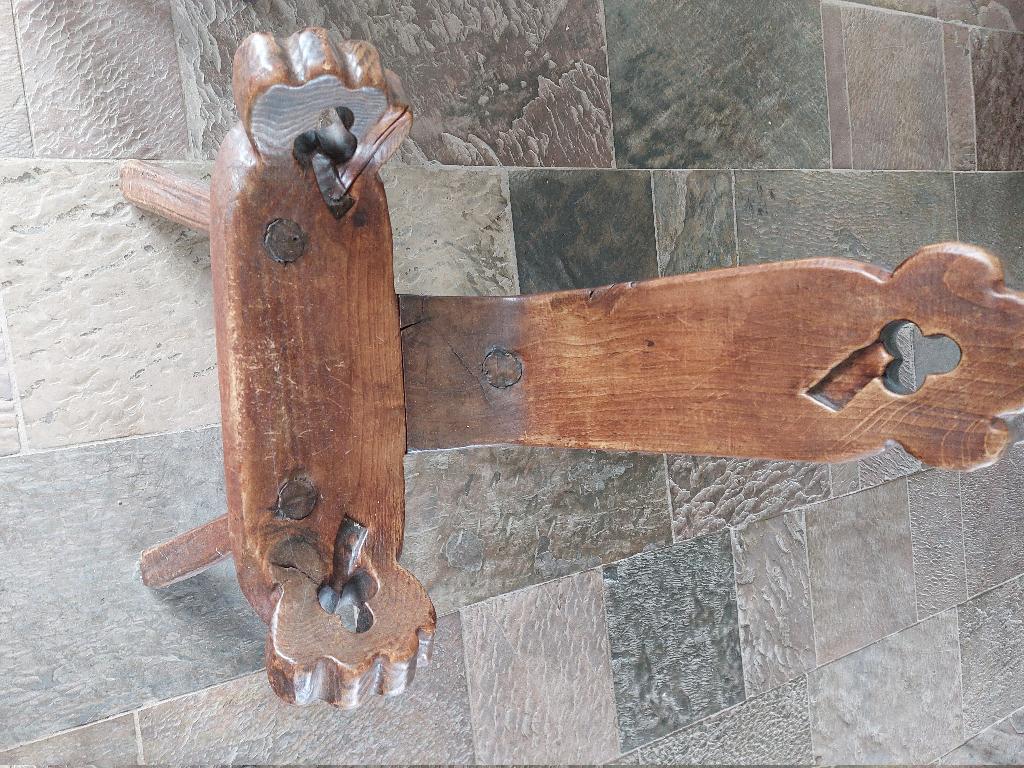 Houten driepoot kruk antiek, Antiek en Kunst, Ophalen