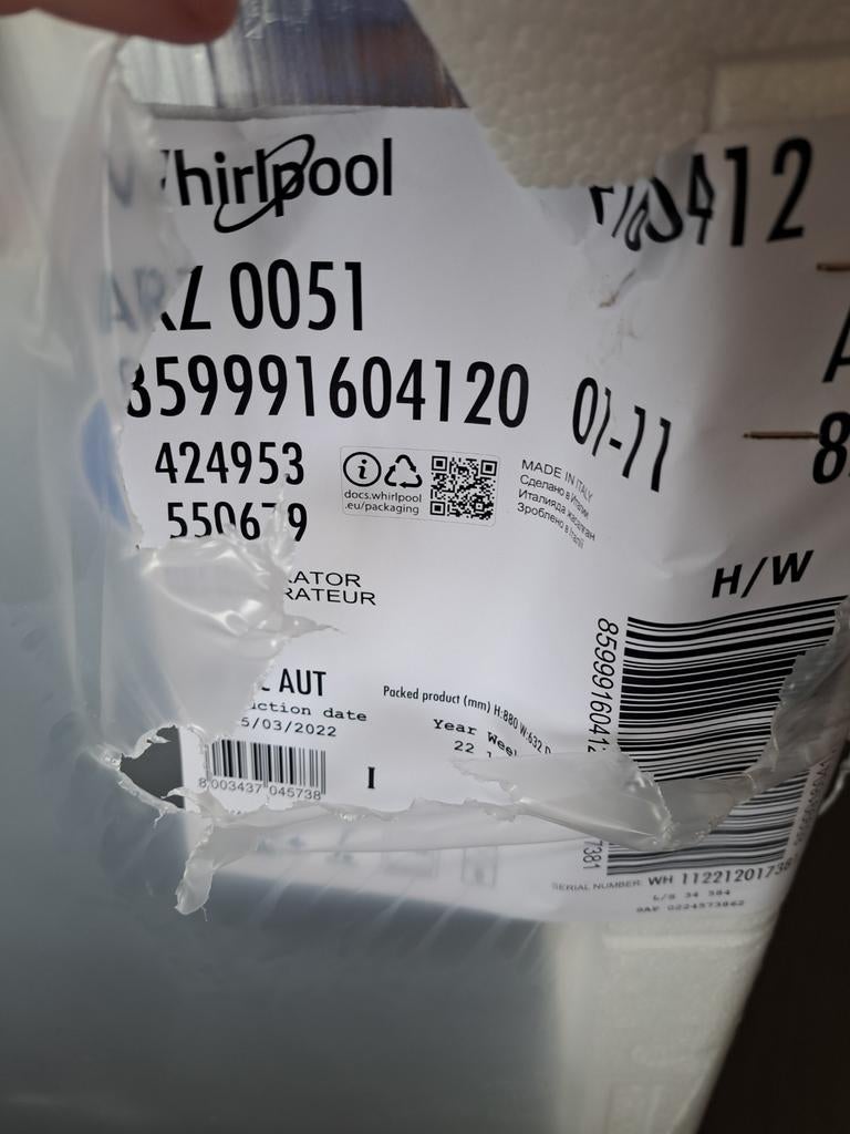 Whirlpool ARZ 0051 Koelkast - Nieuw in verpakking, Witgoed en Apparatuur, 100 tot 150 liter, Ophalen, Nieuw