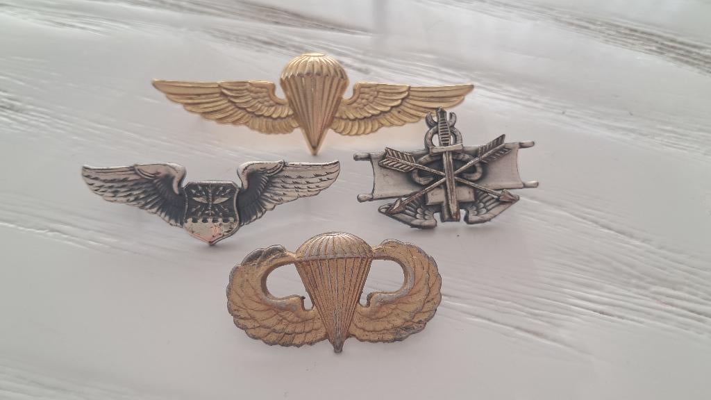 Para jump wings USMC USAF pilot Navy badge, Verzamelen, Ophalen of Verzenden, Marine, Amerika, Embleem of Badge