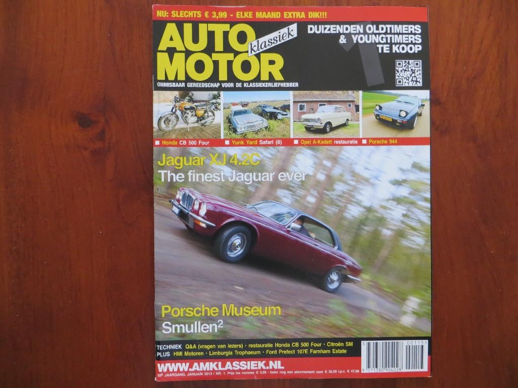 Auto Motor Klassiek 1 2013 SM, 944, Kadett A, XJ 4.2 C, E21, Boeken, Ophalen of Verzenden, Nieuw, Porsche