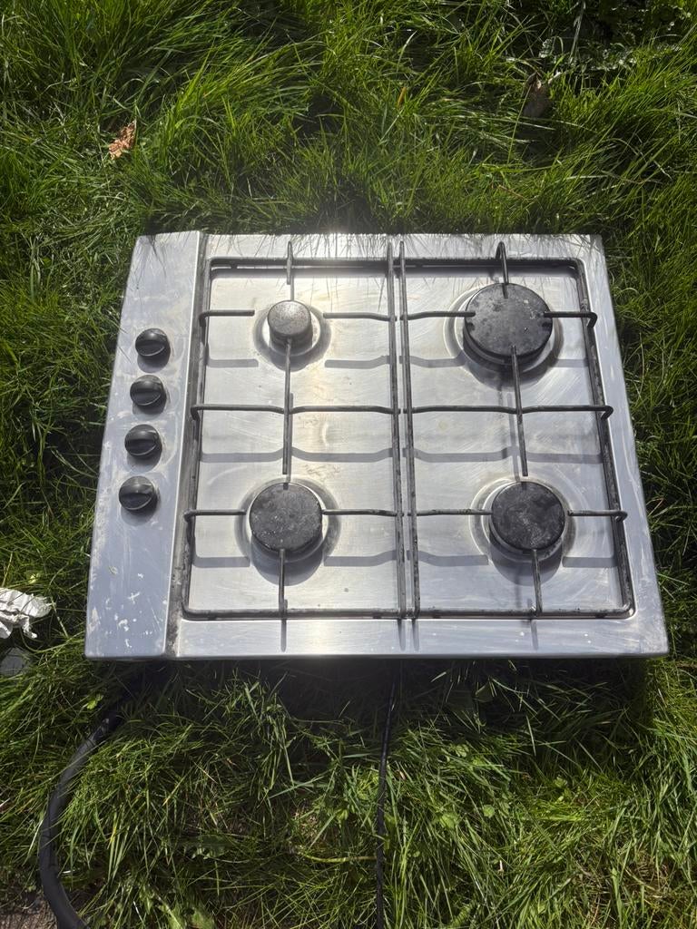 Pelgrim gaskookplaat en oven, Witgoed en Apparatuur, Kookplaten, Ophalen, 4 kookzones, Zo goed als nieuw, Inbouw