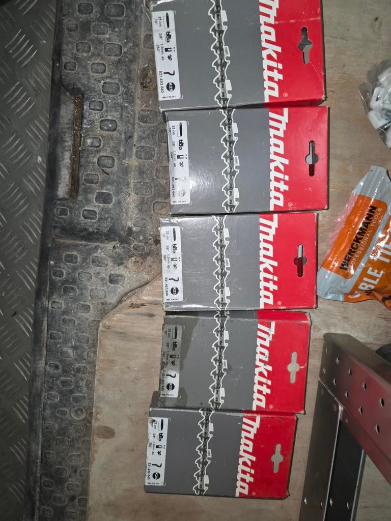 Makita kettingzaagjes 5 stuks van 25cm lang, Ophalen of Verzenden, Nieuw