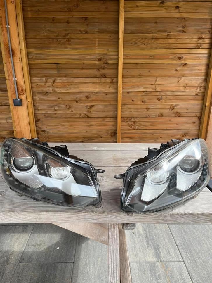 Koplampen VW Golf 6 GTI bi-xenon incl. dagrijverlichting., Auto-onderdelen, Verlichting, Volkswagen, Gebruikt, Ophalen