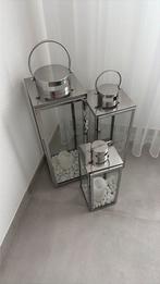 Wmf lantaarn set, Huis en Inrichting, Woonaccessoires | Kandelaars en Kaarsen, Ophalen, Zo goed als nieuw, Hout, Minder dan 25 cm