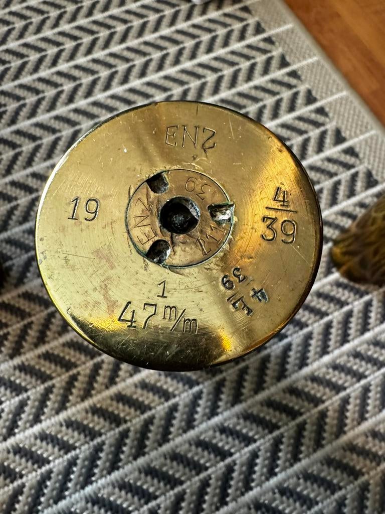 Nederlands voor 1940 (4L/39) PAG 47mm ENZ huls Bohler, Verzamelen, Militaria | Tweede Wereldoorlog, Ophalen of Verzenden, Nederland