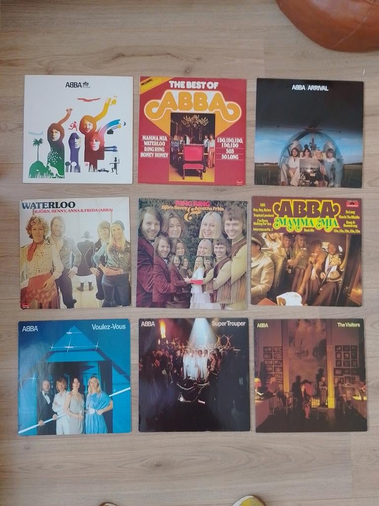 Vinyl 9 albums van ABBA te koop, Cd's en Dvd's, Vinyl | Pop, Ophalen of Verzenden, Zo goed als nieuw, Overige formaten
