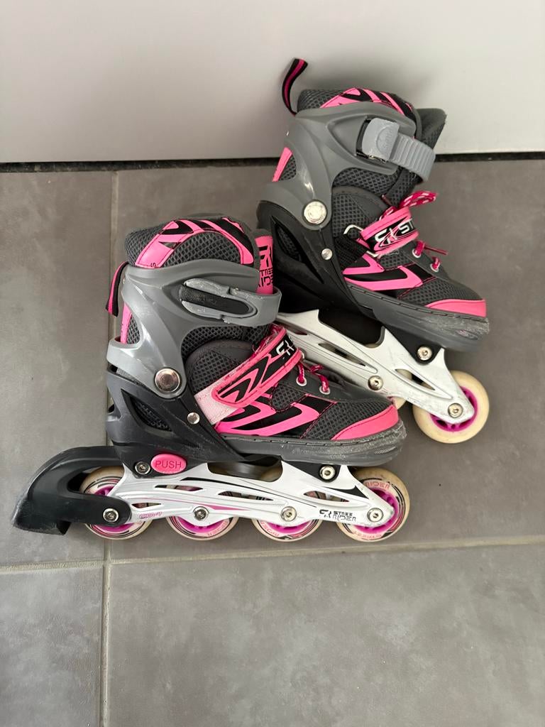 Verstelbare Skeelers Maat 31-34 - Roze/Grijs, Sport en Fitness, Skeelers, Overige merken, Kinderen, Ophalen of Verzenden, Inline skates 4 wielen