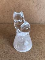 Beeldje poes-kat glas, Verzamelen, Beelden en Beeldjes, Ophalen of Verzenden, Gebruikt, Dier