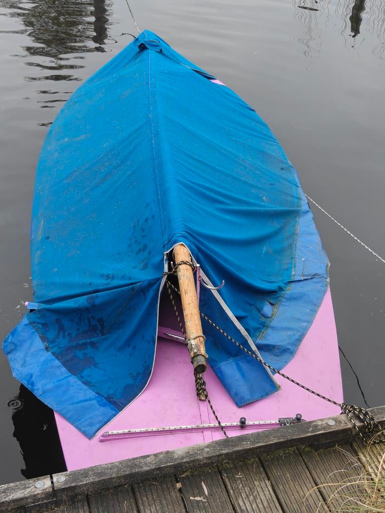 Roze polyester BM zeilboot met zeil, Ophalen of Verzenden, Gebruikt
