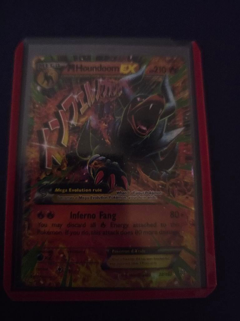 M Houndoom EX 22/162 Pokémon Kaart, Ophalen of Verzenden, Gebruikt, Losse kaart, Foil