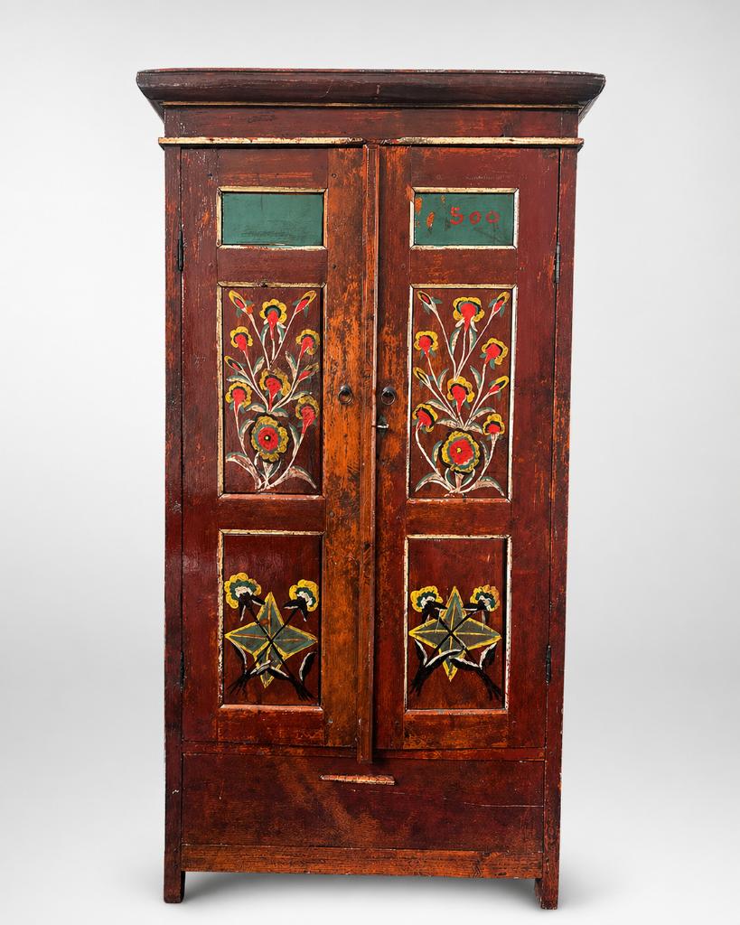 Antieke beschilderde Indonesische lemari kast  (ca. 1900), Ophalen