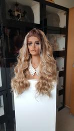 Luxe Lace Pruik: Uitgroei Midden + Licht blond - Krul, Ophalen of Verzenden, Nieuw, Pruik of Haarverlenging