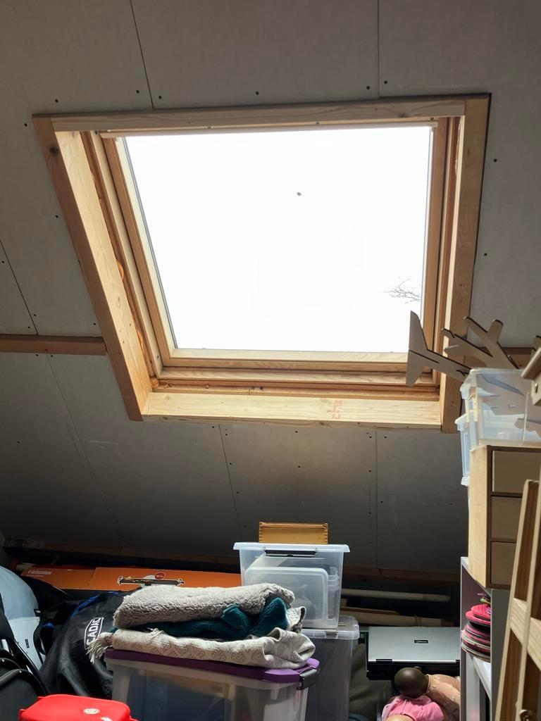 2 Velux GGL S06 dakramen 114 x 118, Ophalen, Gebruikt, 80 tot 120 cm, Dubbelglas