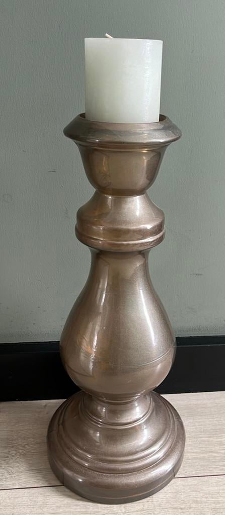 Prachtige kandelaar van intratuin, brons kleur, Ophalen, Zo goed als nieuw, Minder dan 25 cm