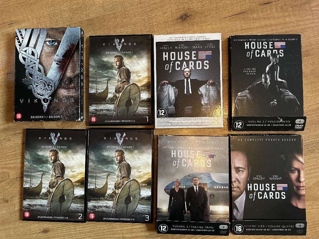 DVd-serie 'House Of Cards' en 'Vikings' div. seizoenen IGS, Cd's en Dvd's, Dvd's | Tv en Series, Alle leeftijden, Ophalen of Verzenden
