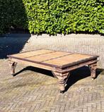 Industriële handgemaakte unieke salontafel, Huis en Inrichting, Tafels | Salontafels, Ophalen, 100 tot 150 cm, Zo goed als nieuw
