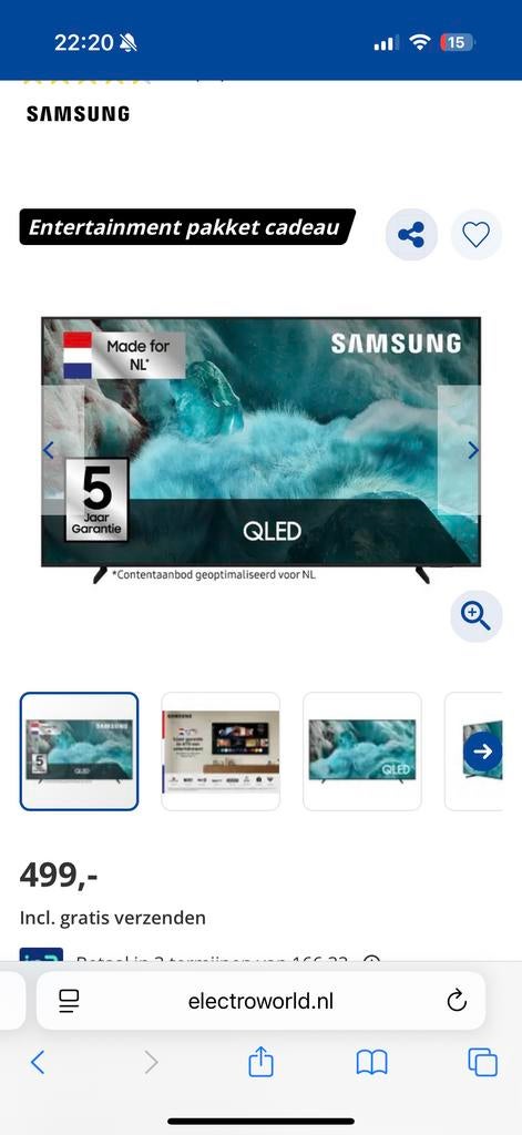 Samsung QLED TV, Audio, Tv en Foto, Televisies, 50 Hz, Ophalen of Verzenden, Samsung, 100 cm of meer