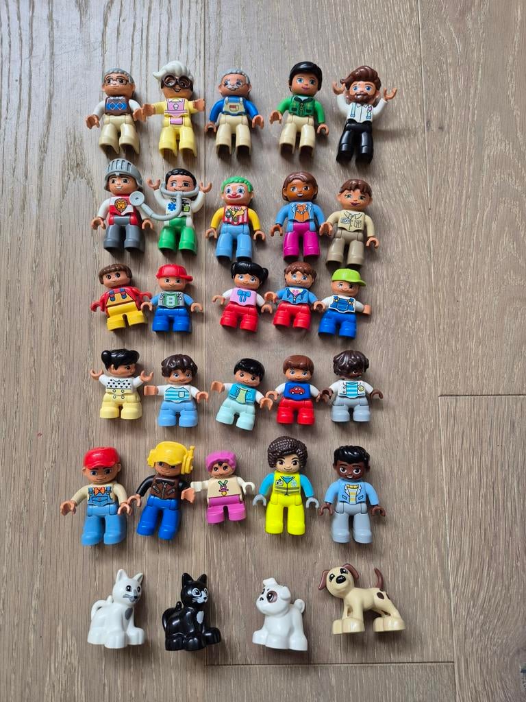 25 duplo poppetjes en een paar dieren voor therapie, Verzamelen, Poppetjes en Figuurtjes, Ophalen of Verzenden
