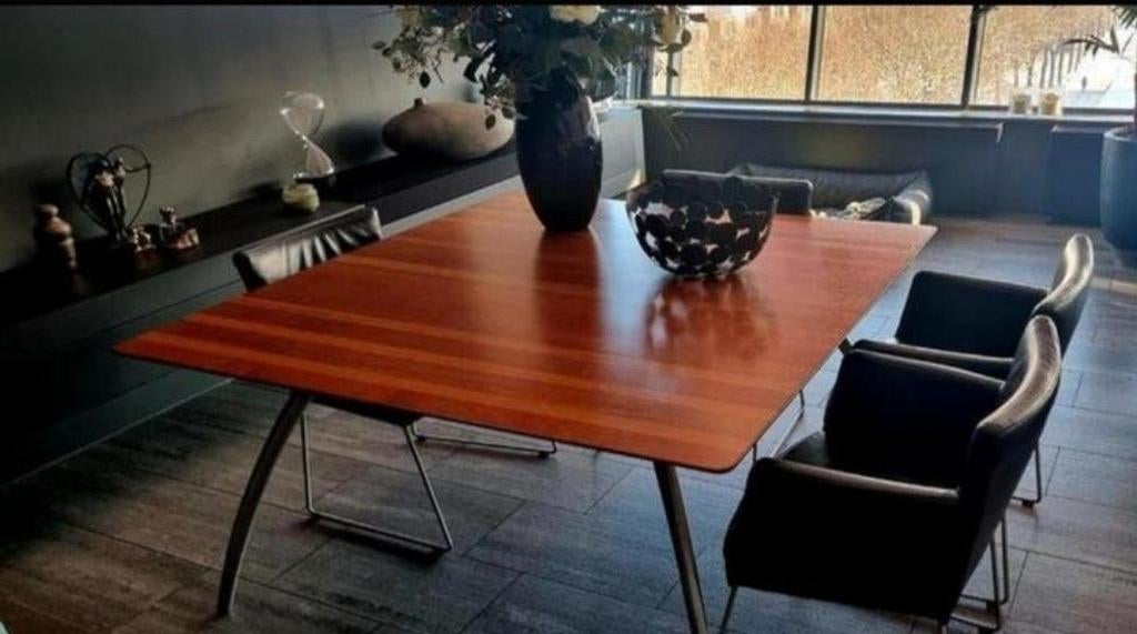 Stoelen met tafel, Huis en Inrichting, Tafels | Eettafels, Ophalen, Gebruikt, Rechthoekig, 50 tot 100 cm