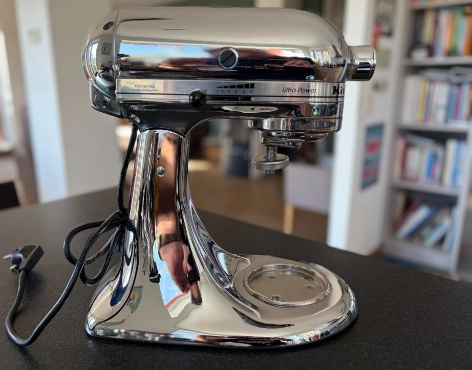 Kitchenaid Ultra Power 5KSM90ECR, 4 liter of meer, Ophalen of Verzenden, Gebruikt, 3 snelheden of meer