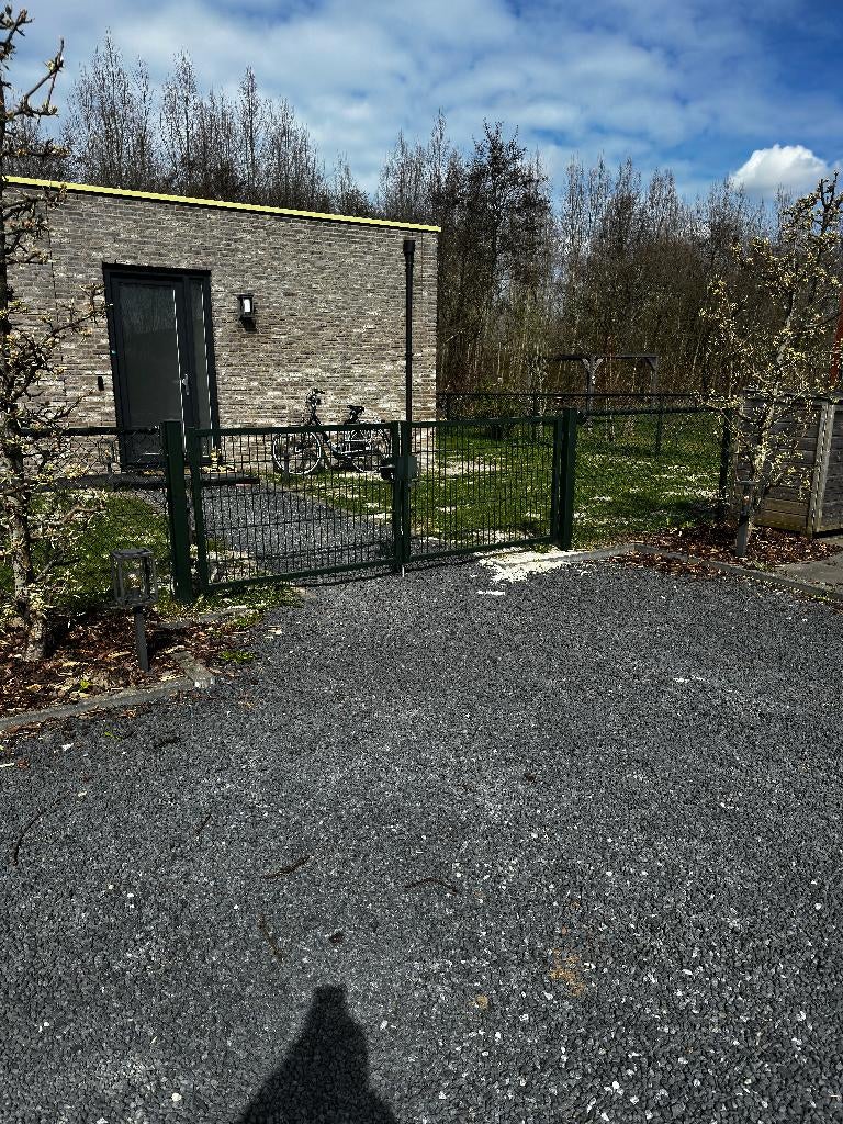Degelijk hekwerk 175 meter – compleet met poort(en), Tuin en Terras, Tuinhekken en Hekwerk, Ophalen, Met poort, Gebruikt, Gaashekwerk