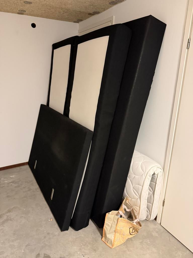 Tweepersoonsbed 160x200 met topper matras, Ophalen, Gebruikt, Tweepersoons, Matras