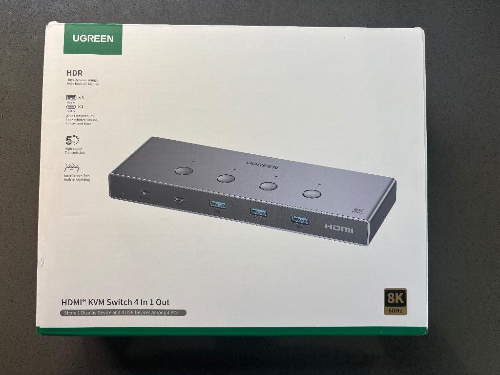 UGgreen HDMI KVM Switch 4 in 1 out, Ophalen, Nieuw
